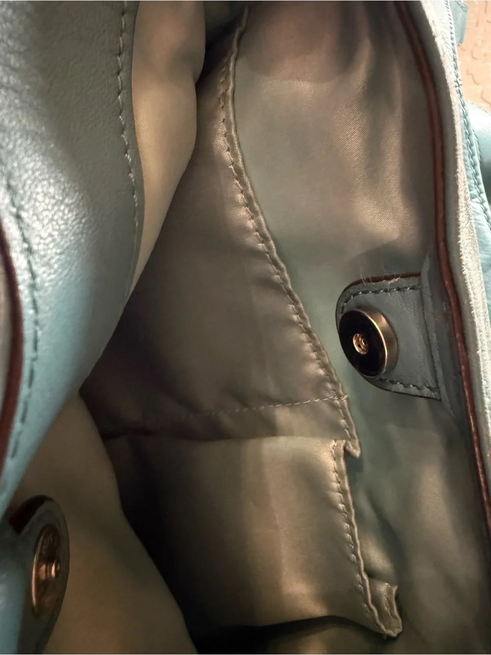 Coach Teal Leather Hobo with Front Buckle Pocket